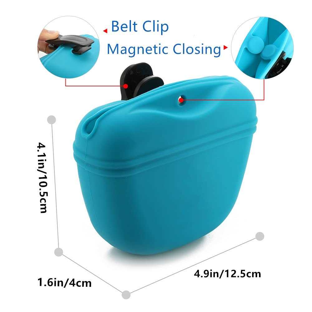 Silicone Dog Treat Pouch with Magnetic Closure and Waist Clip C590113