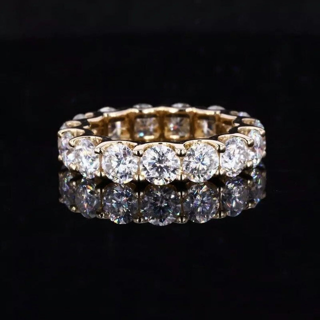 14K White Gold Plated Moissanite Eternity Band Ring G861246