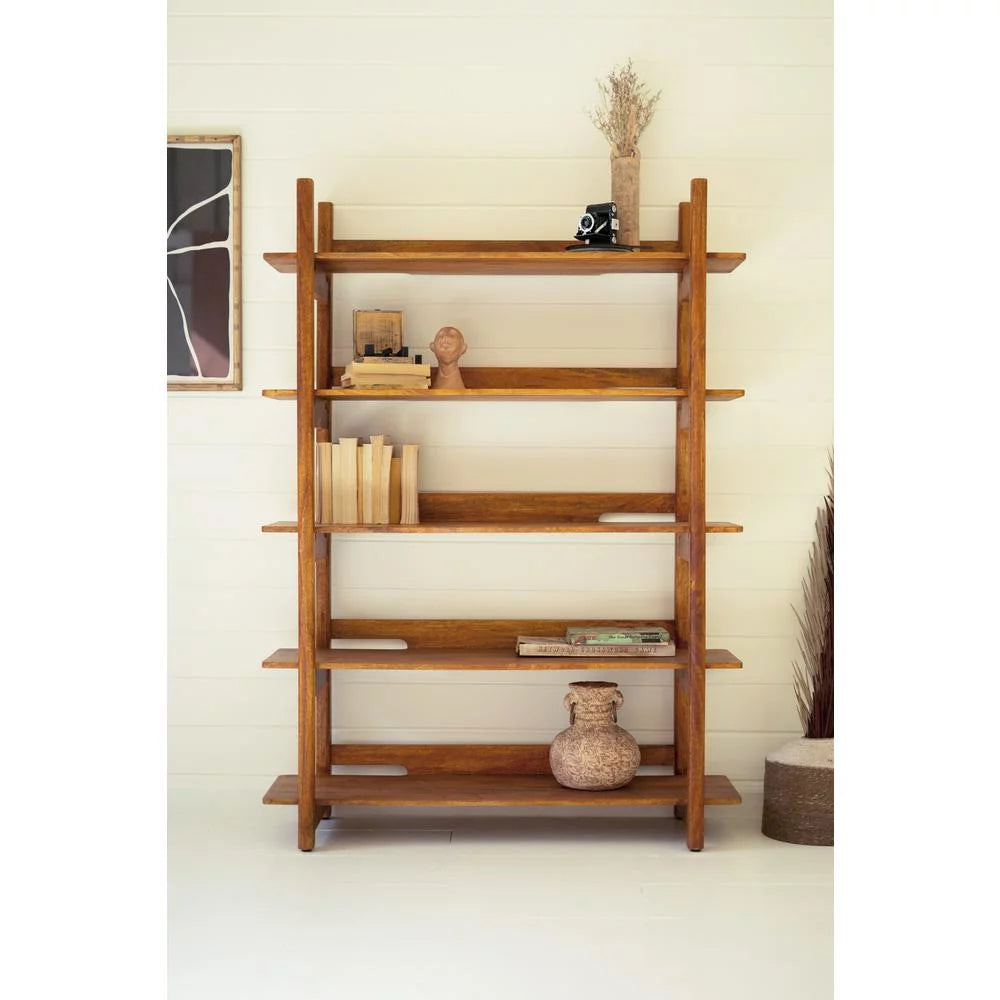 Mango Wood Bookshelf with Teak Finish L790