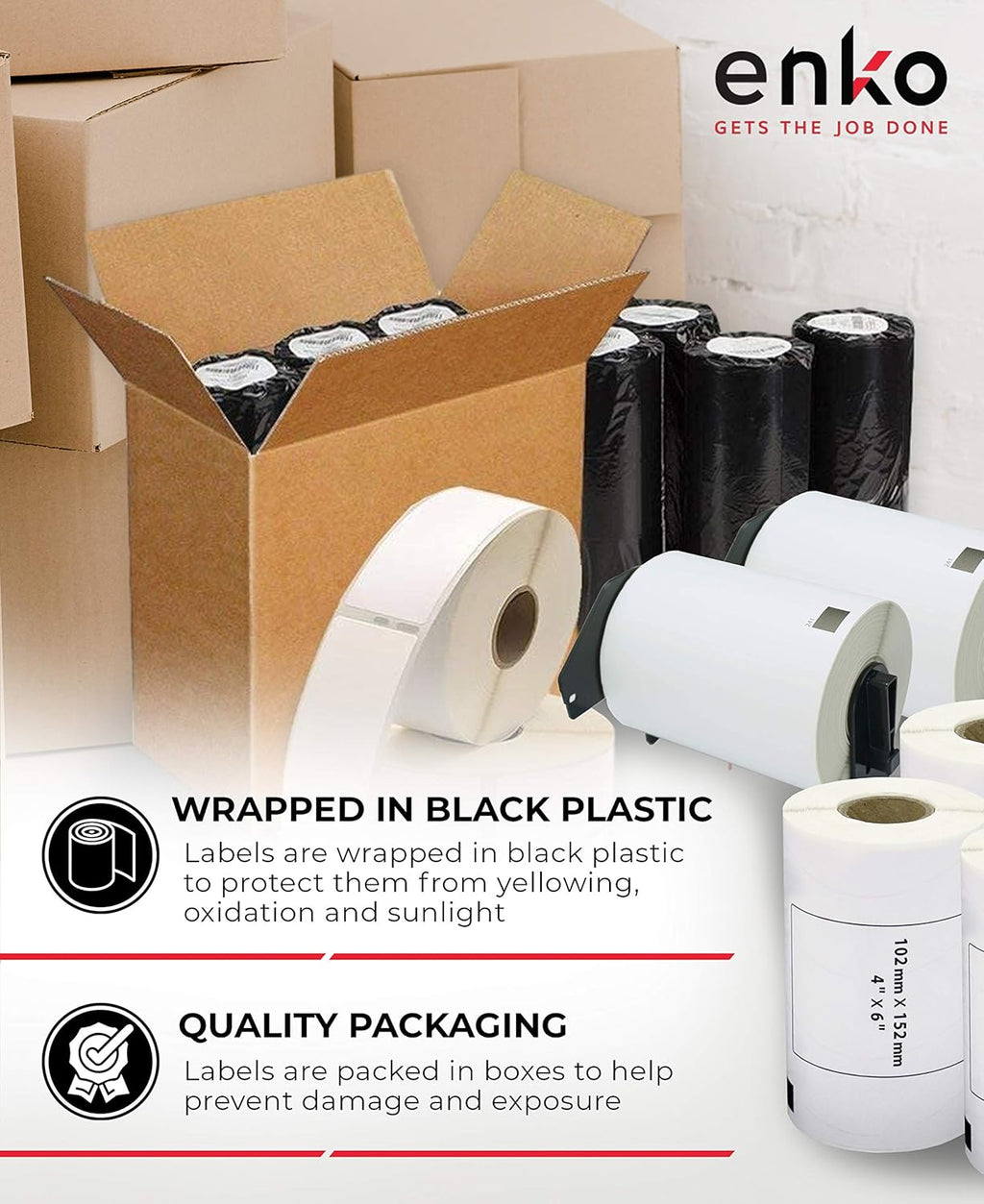 Shipping Labels 4 x 6 inch 12 Rolls 2400 Labels G67922