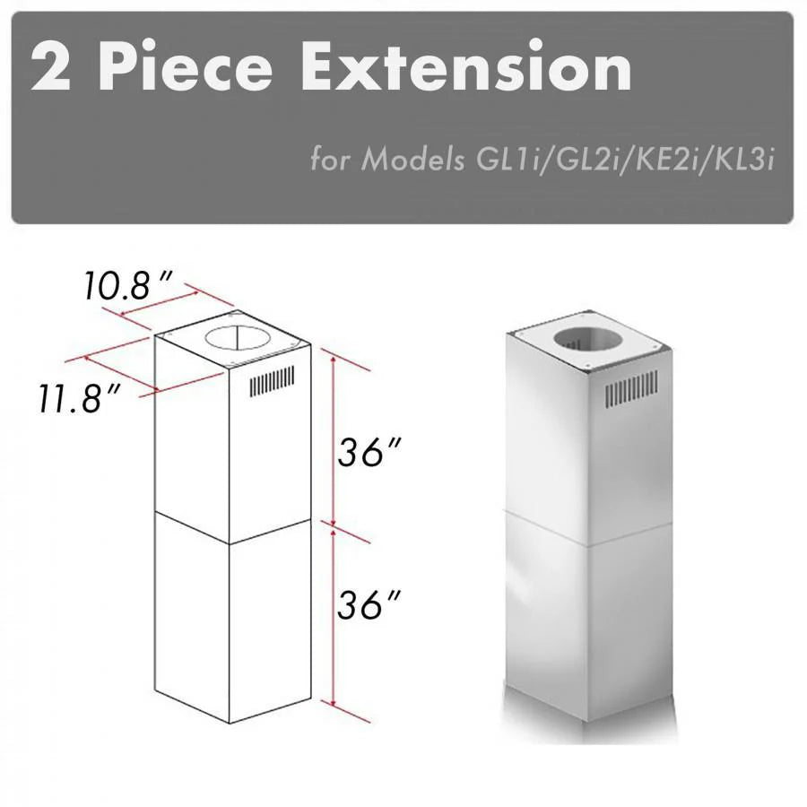 Chimney Extension for 10ft-12ft Ceiling L540