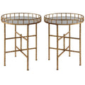 20" Round Mirror Top End Table Set of 2 S917891