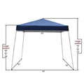 Camping Beach Gazebo Party Folding Sunshade Pop up Canopy Tent 8x8 Ft Top 6x6 Ft Blue D144792